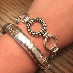 2 Silver stretch bracelets